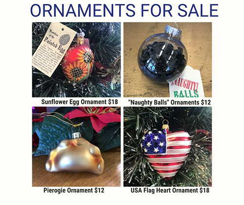 Christmas Ornaments - Pierogie / USA Flag