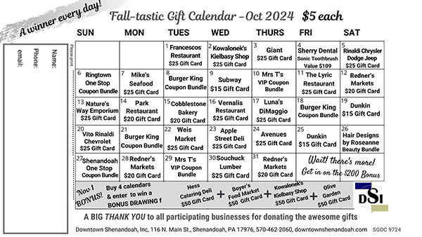 2024 Fall-tastic Gift CalendarBusinesses